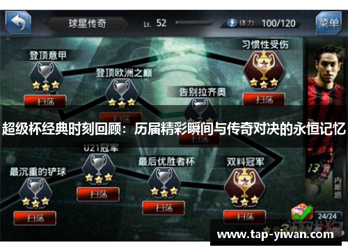 超级杯经典时刻回顾：历届精彩瞬间与传奇对决的永恒记忆
