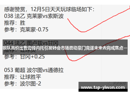 狼队高价出售边锋内托引发转会市场震动豪门竞逐未来去向成焦点一